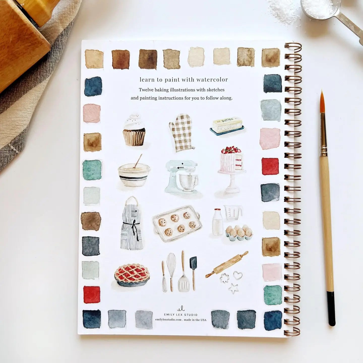 Emily Lex Studio | Baking Watercolor Workbook