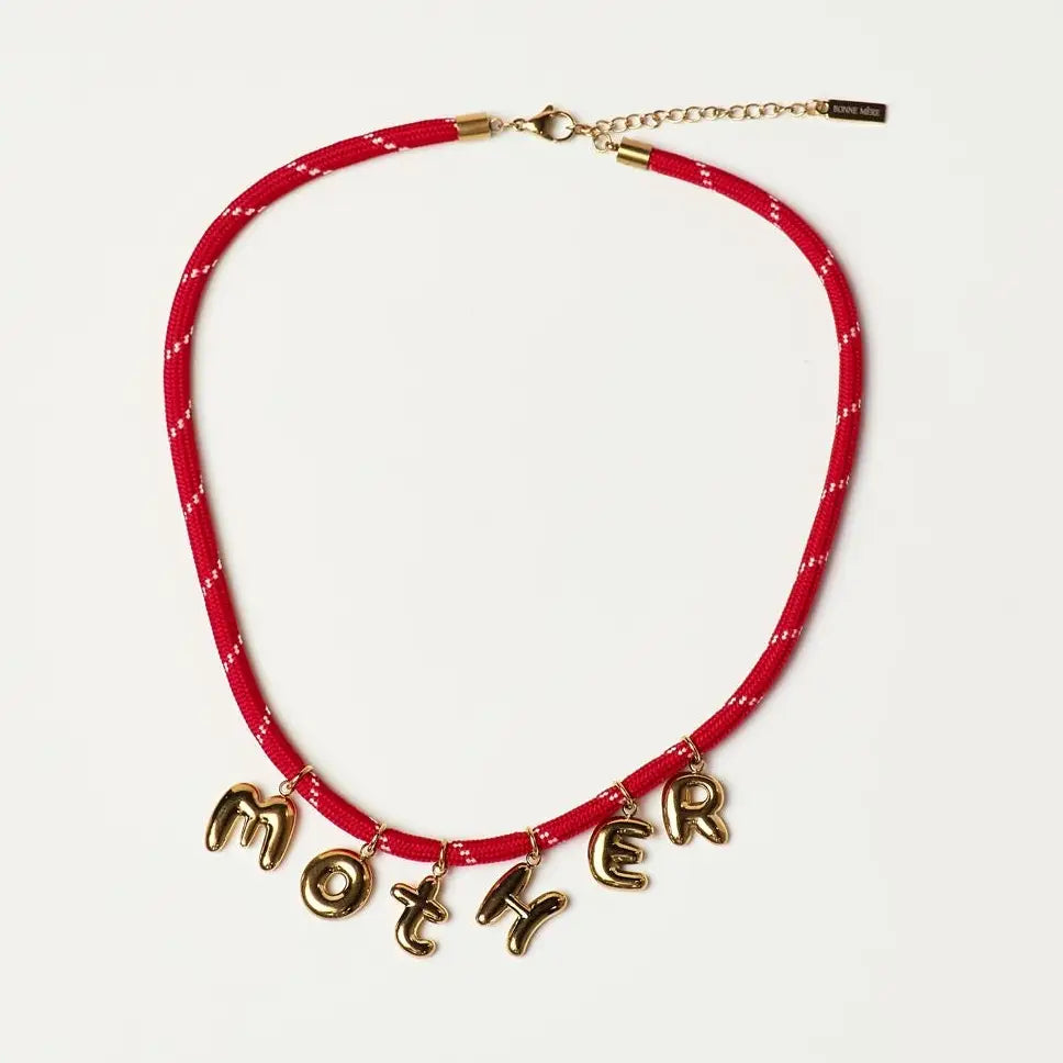 Bonne Mere Mother Necklace | Red + Gold