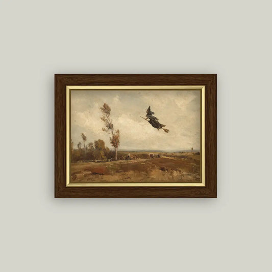 Witch Over An Autumn Sky Art Print | 6"x4"