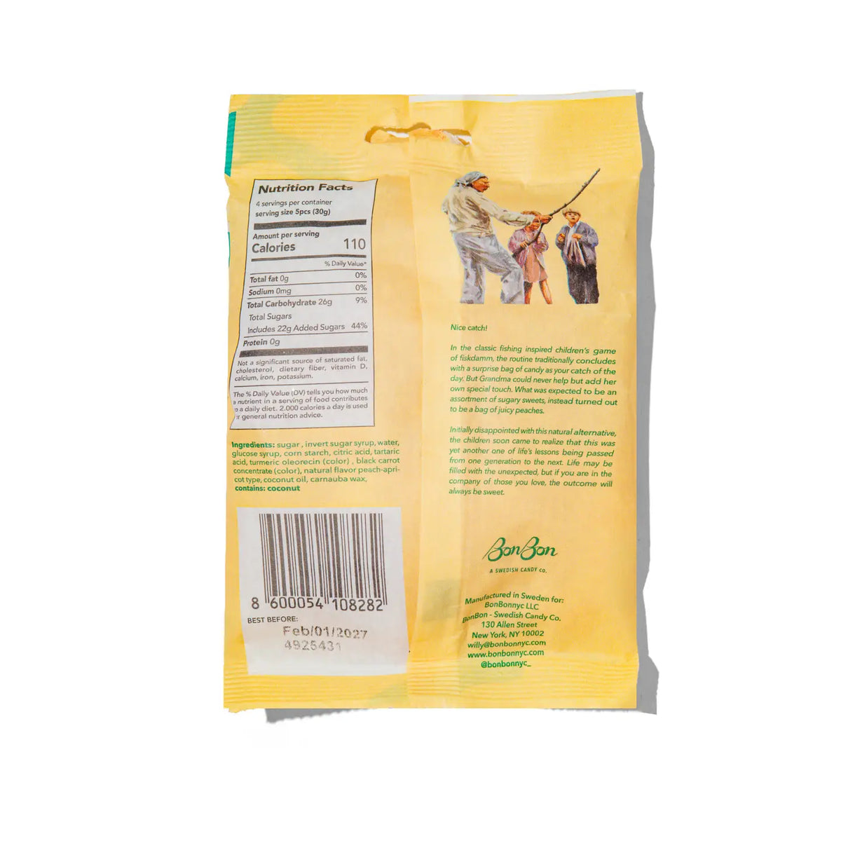 BonBon Swedish Candy | Sour Peach Fish