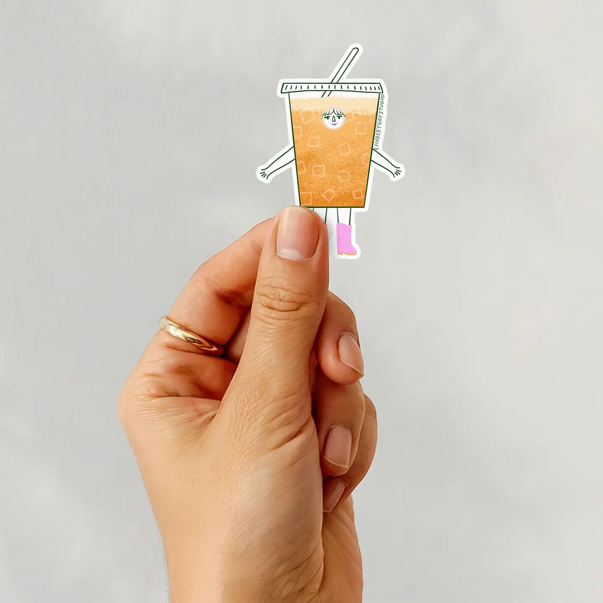 Iced Coffee Girlie Sticker