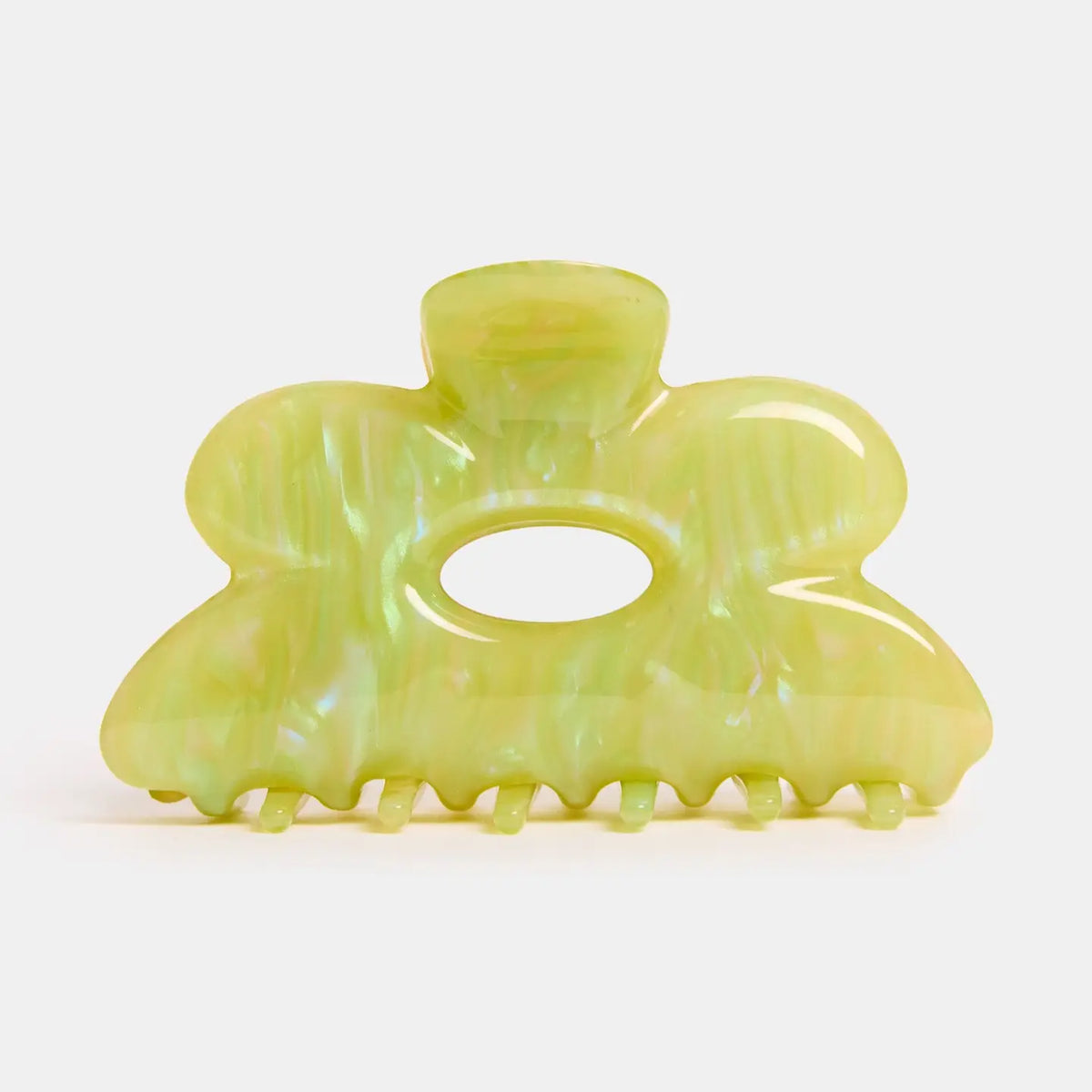 Chunks Flower Claw Clip | Jade Swirl