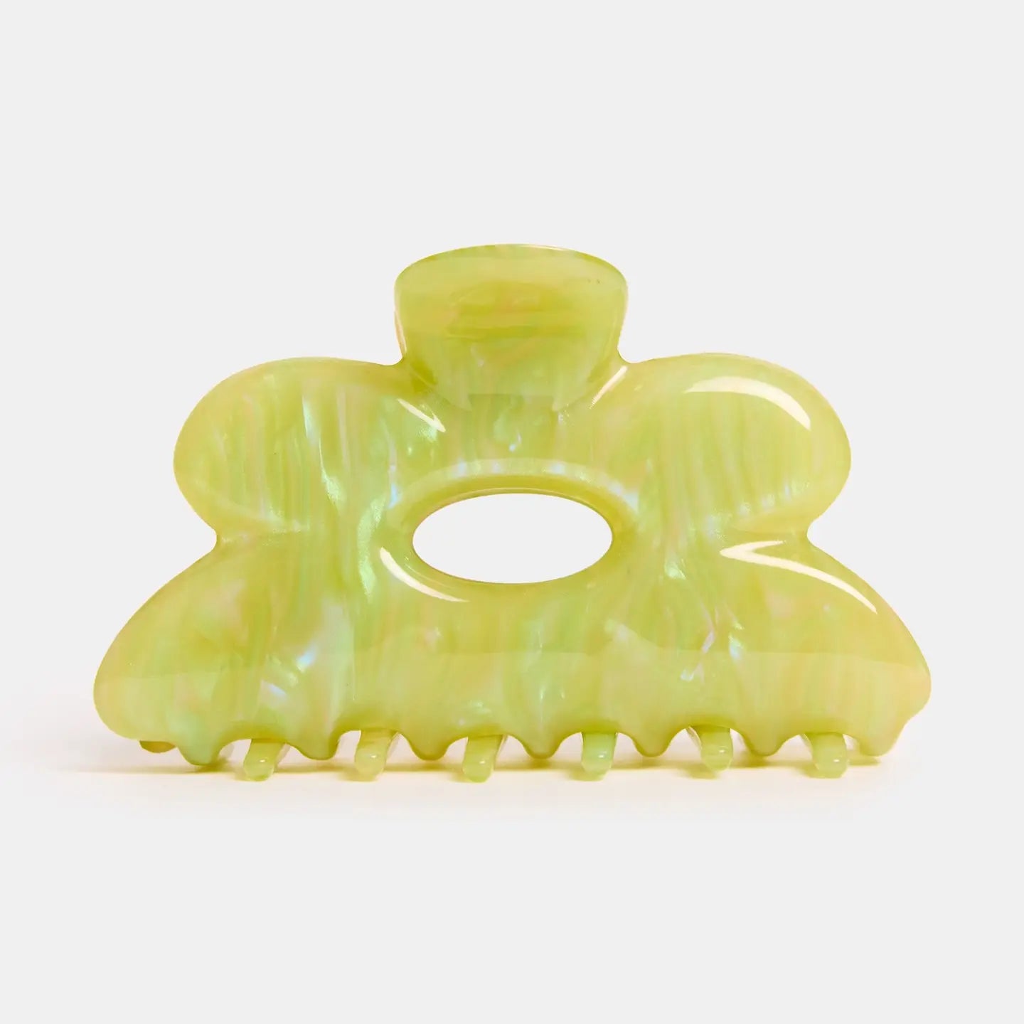 Chunks Flower Claw Clip | Jade Swirl