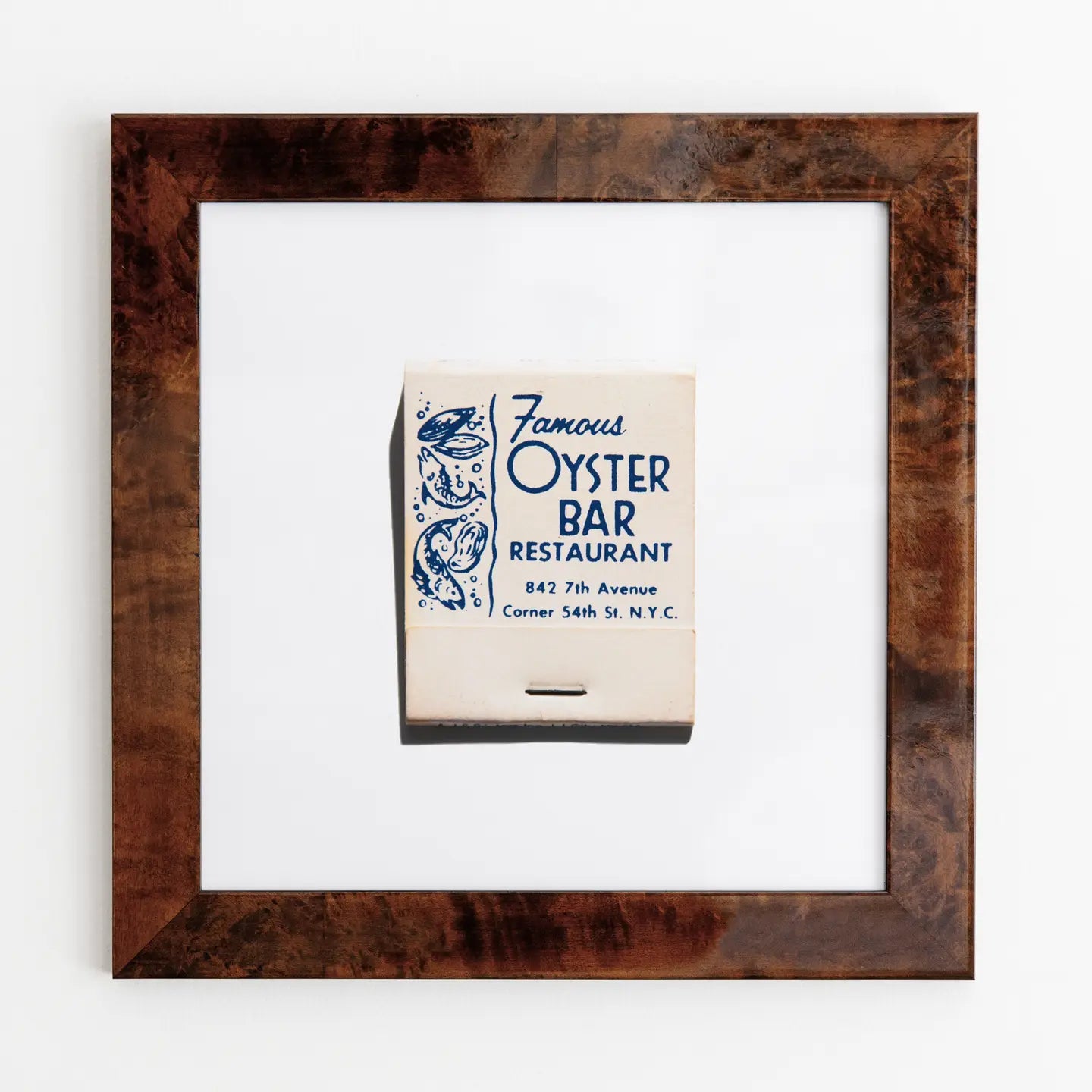 Famous Oyster Bar Matchbook Art Print | 12x12