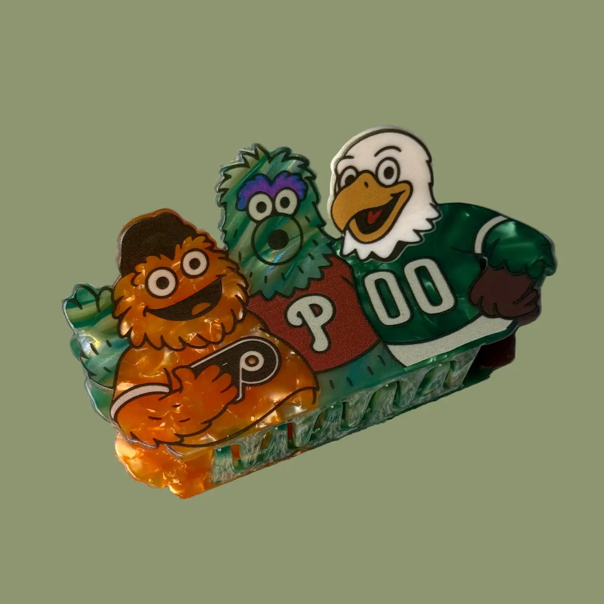Dainty Studios Philly Mascots Hair Claw Clip