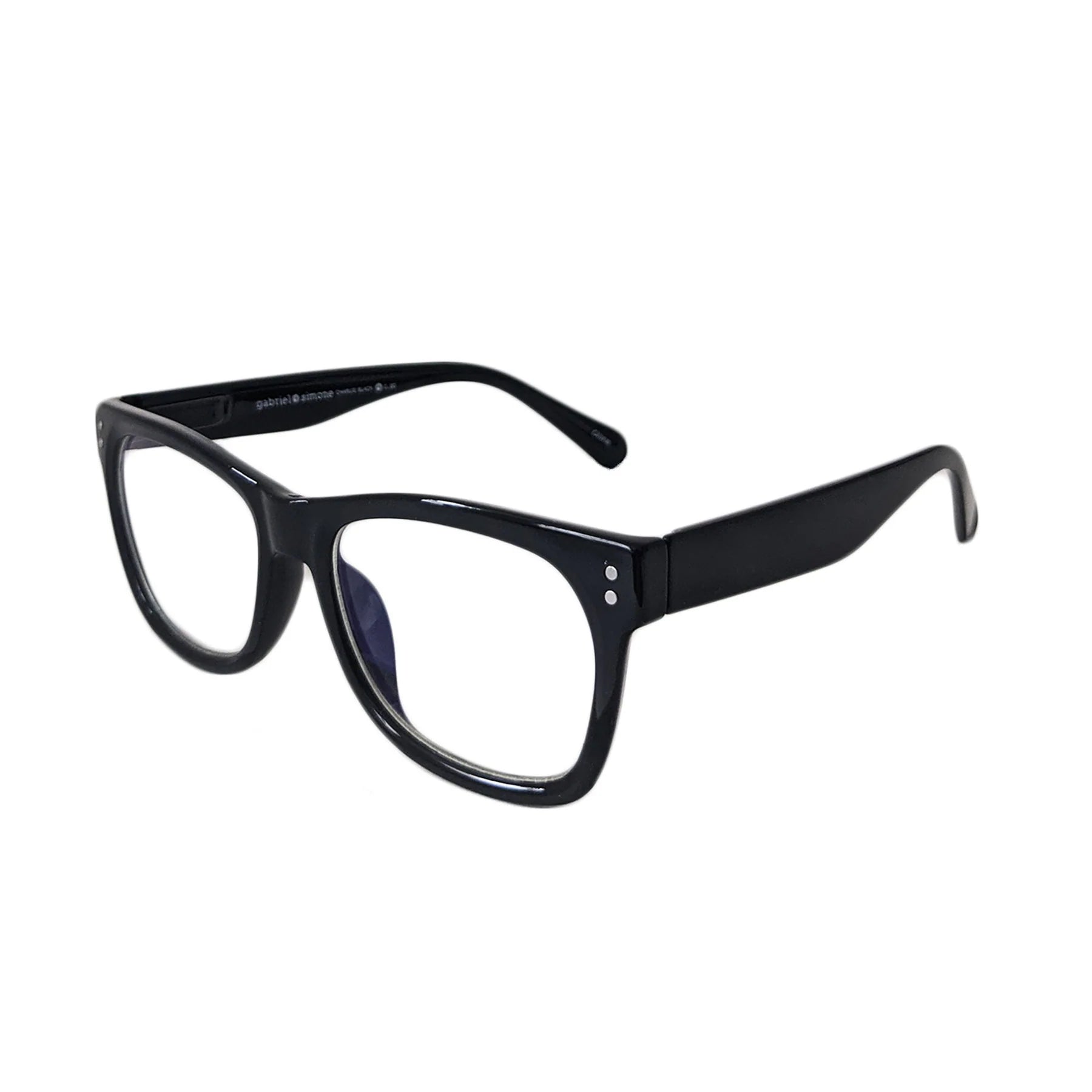 Gabriel + SImone Blue Light Reader Glasses | Charlie Black