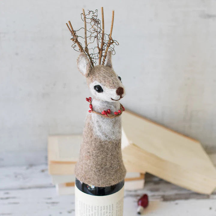 Felt Reindeer Bottle Topper