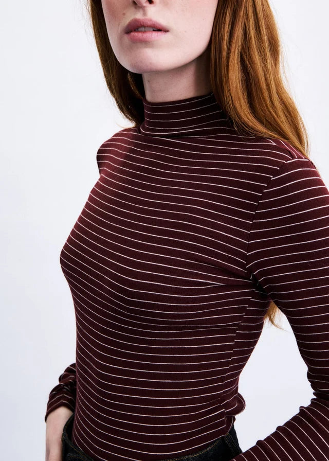 FRNCH Odori Long Sleeve T-Shirt | Bordeaux