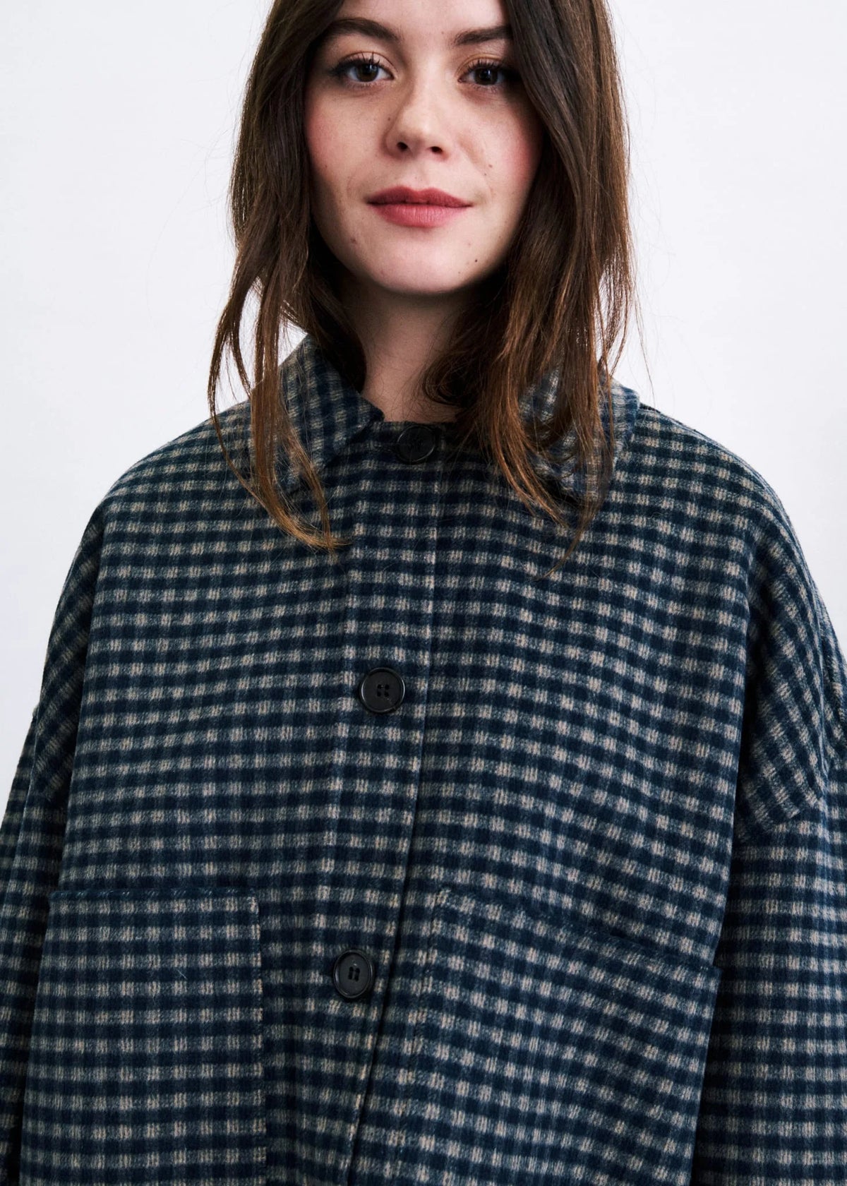 FRNCH Sheffield Coat | Bleu Marine
