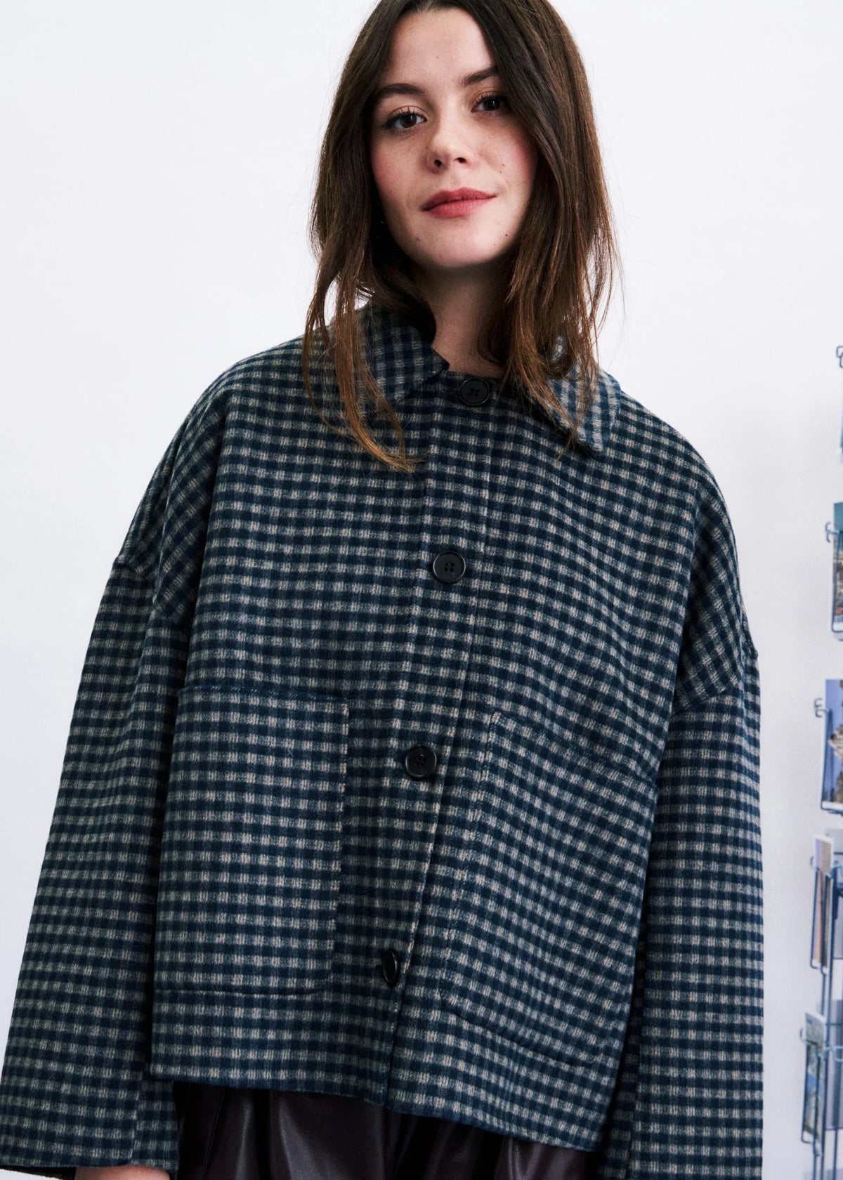 FRNCH Sheffield Coat | Bleu Marine
