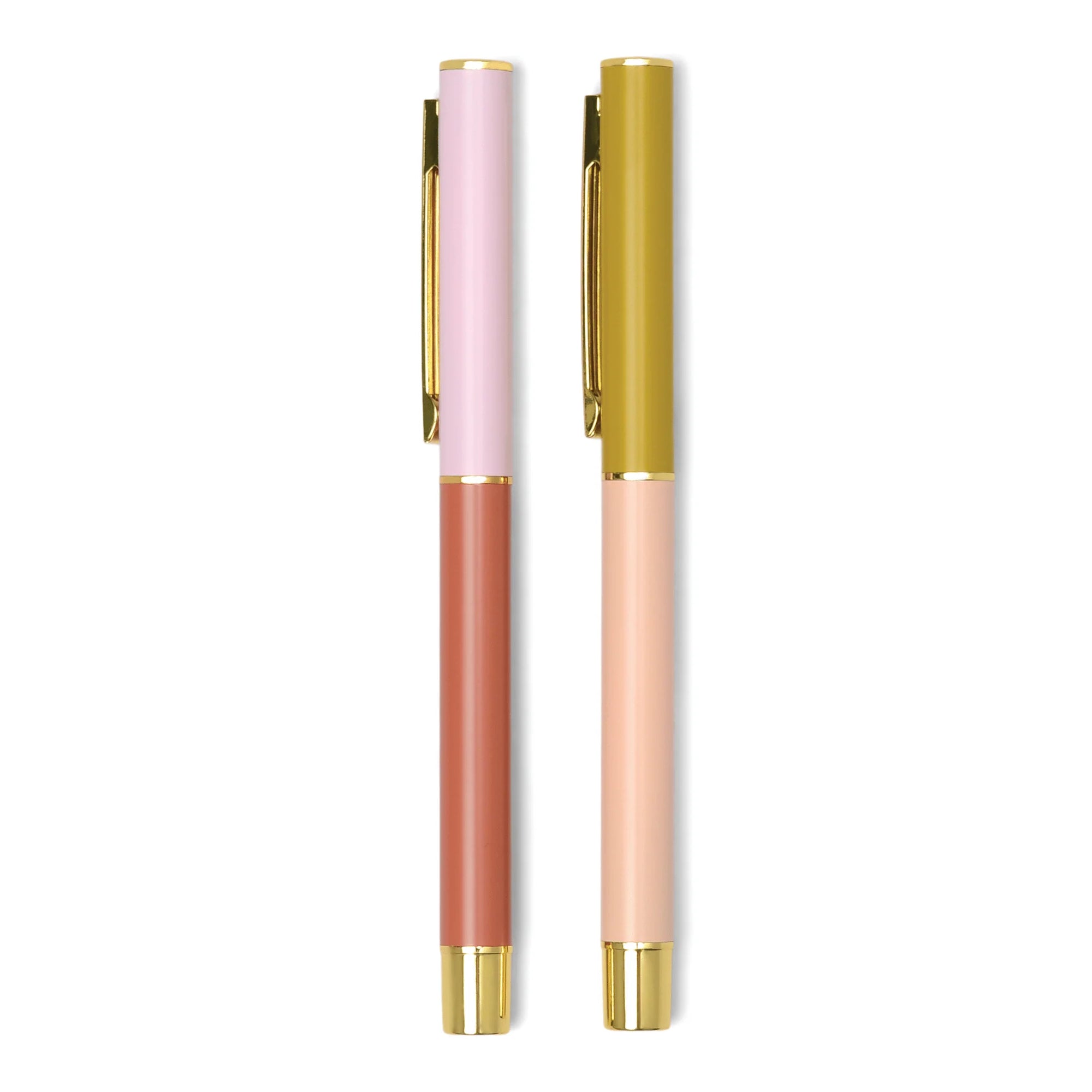 Colorblock Pens Set of 2| Rosewood & Blush