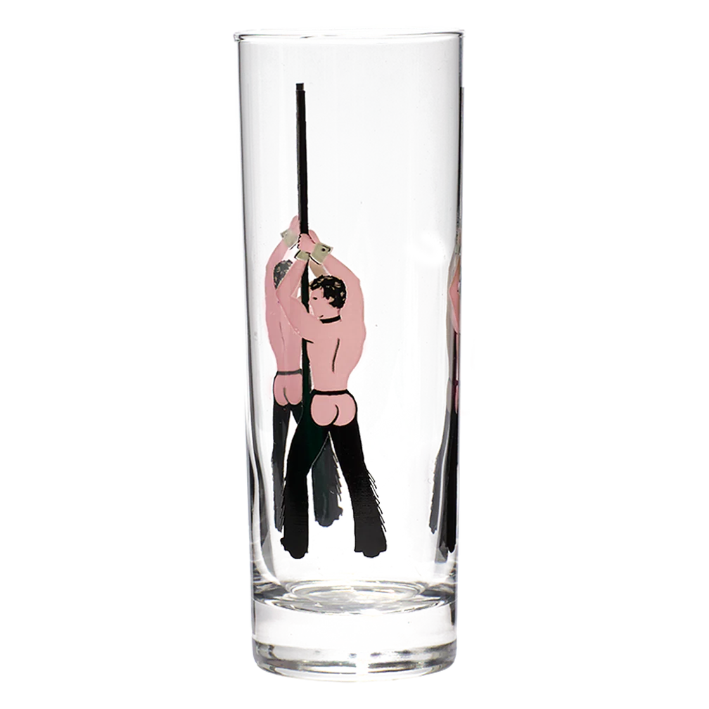 Fishs Eddy Strip He Zombie Glass