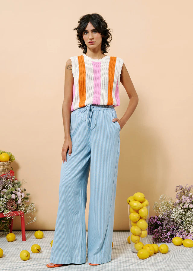 Pensee Trouser | Blue Stripe