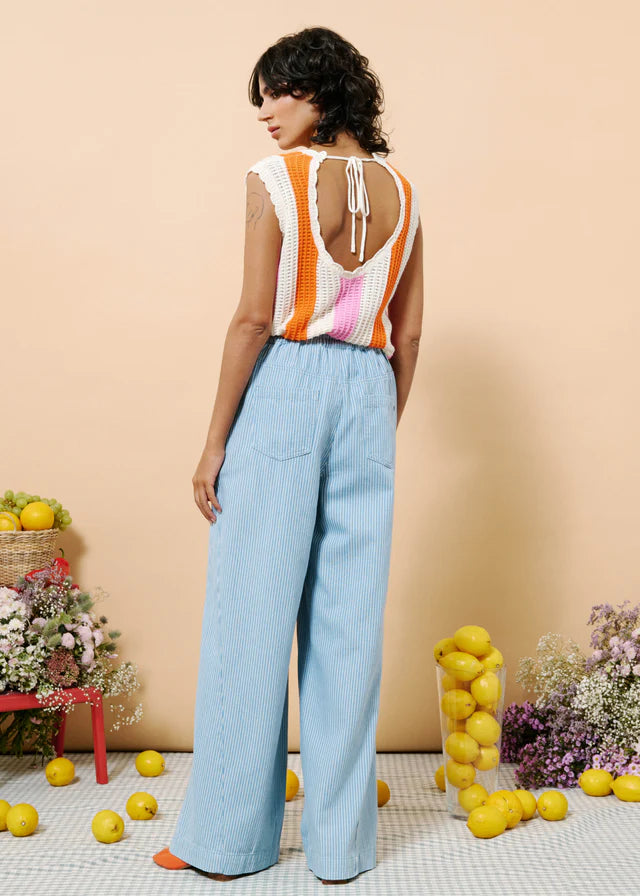 Pensee Trouser | Blue Stripe