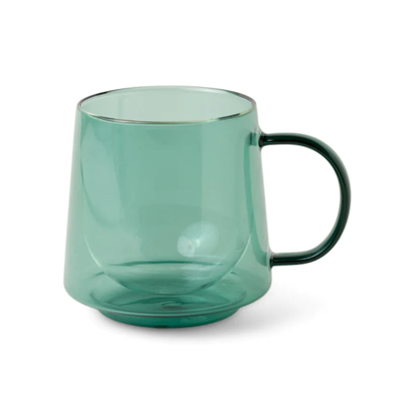 Double Walled Glass Mug | Dark Teal