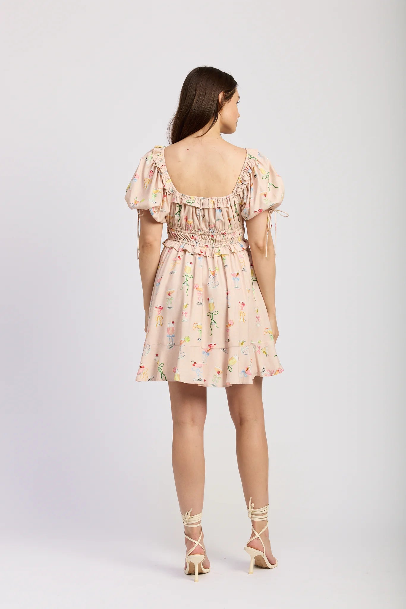 En Saison Pink Puff Sleeve Mini Dress | Cocktails