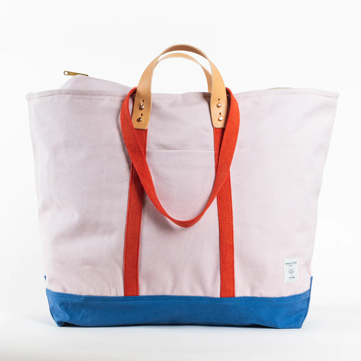 Immodest Cotton Jumbo Zipper Tote | Sky