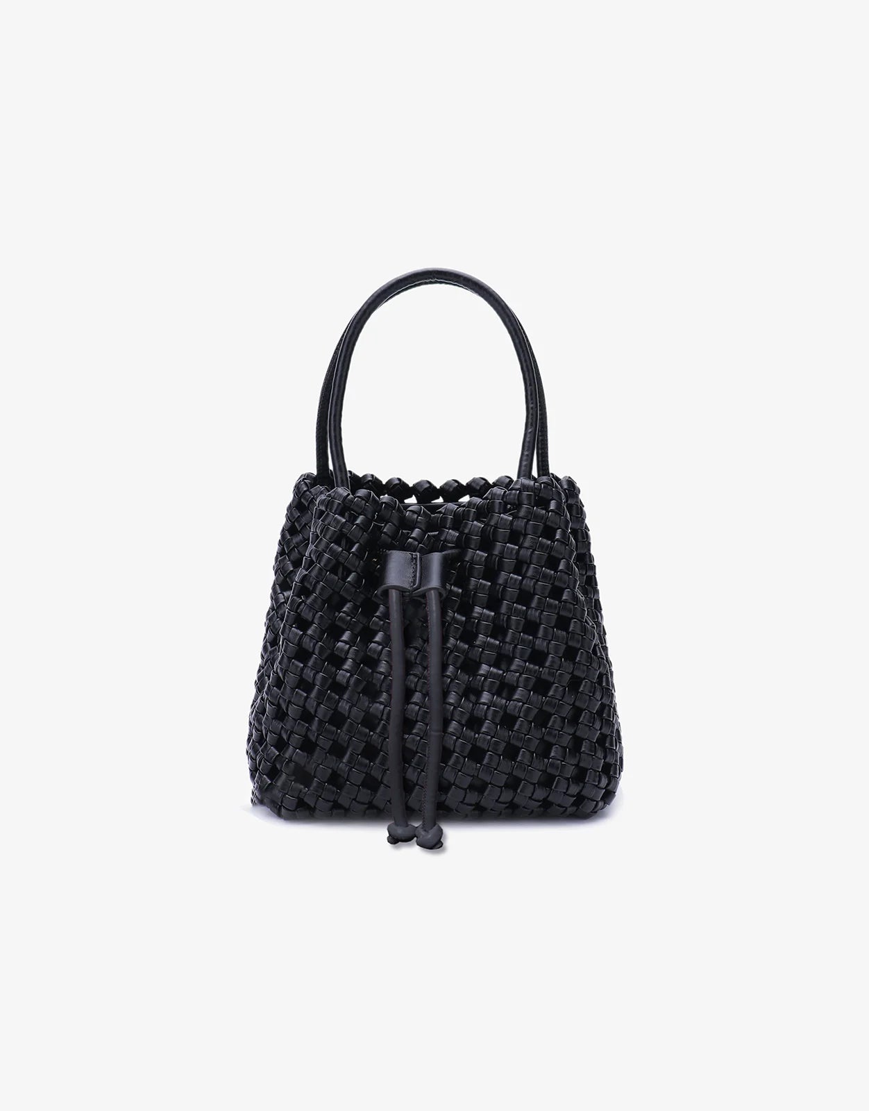 Perri Mini Woven Bucket Tote | Black