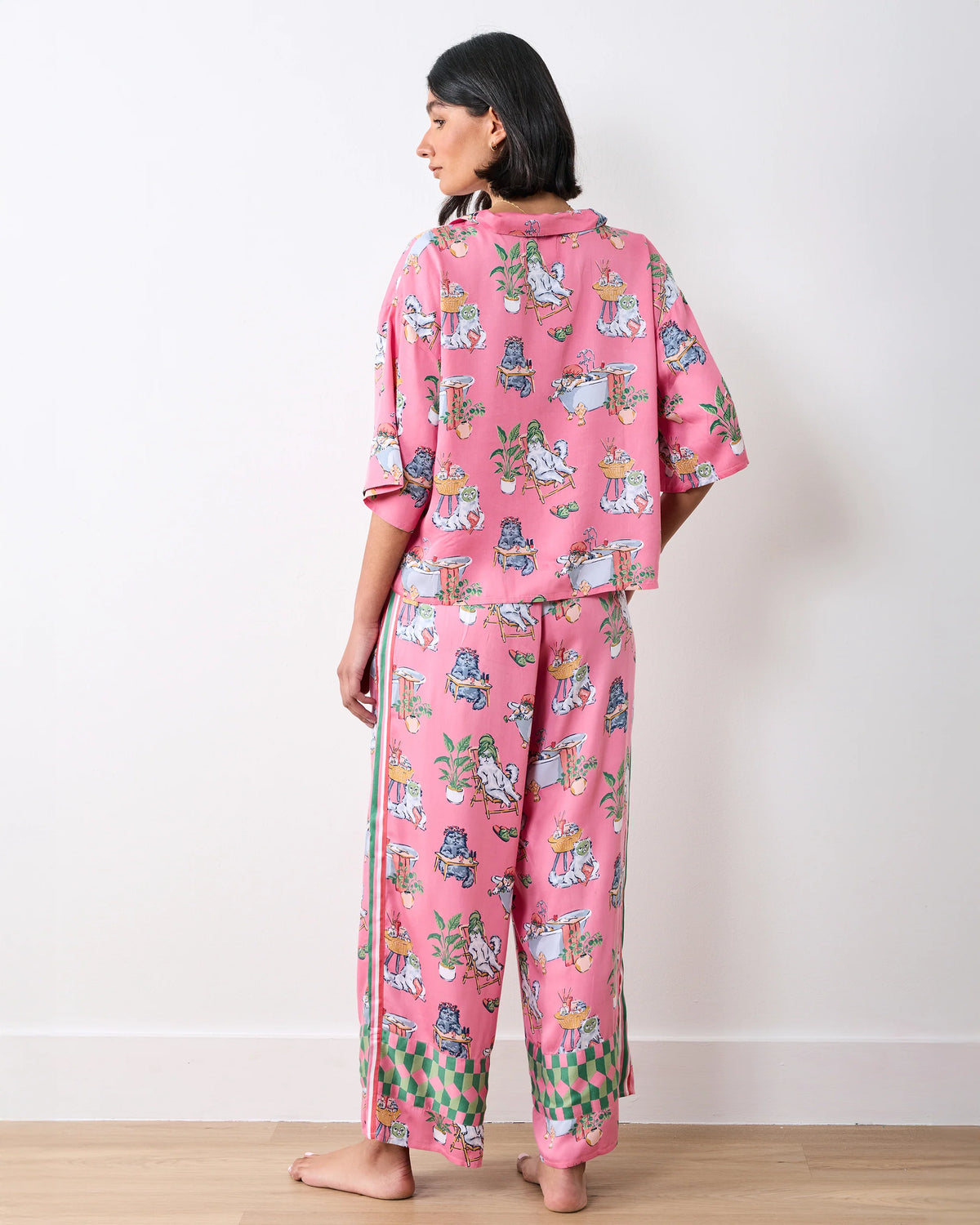 Printfresh Spa Day Satin Wildest Dreams PJ Set