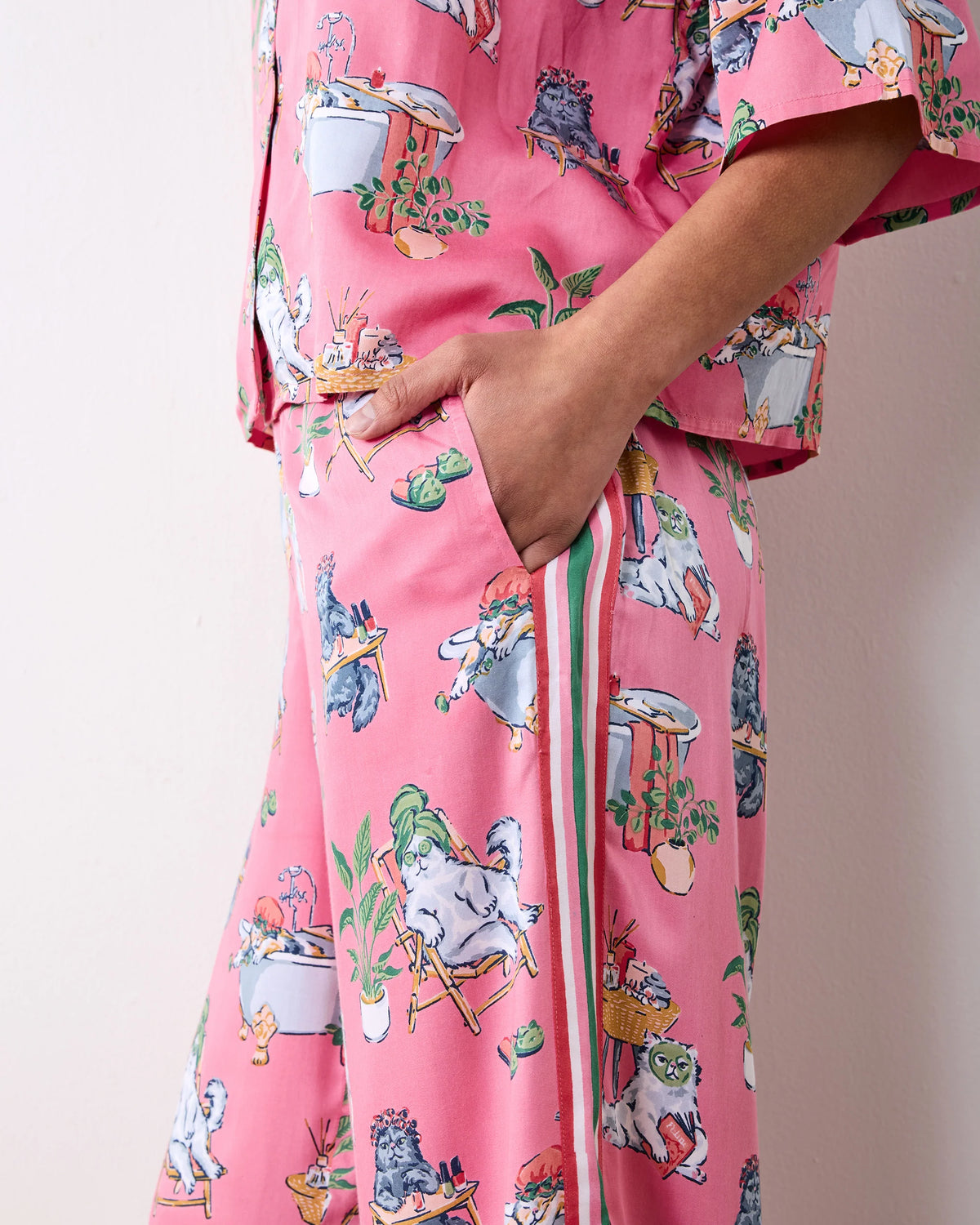 Printfresh Spa Day Satin Wildest Dreams PJ Set