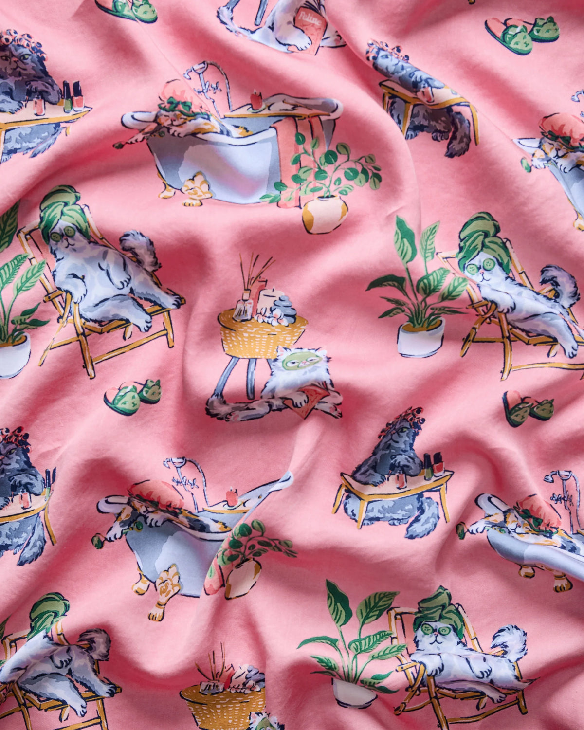 Printfresh Spa Day Satin Wildest Dreams PJ Set