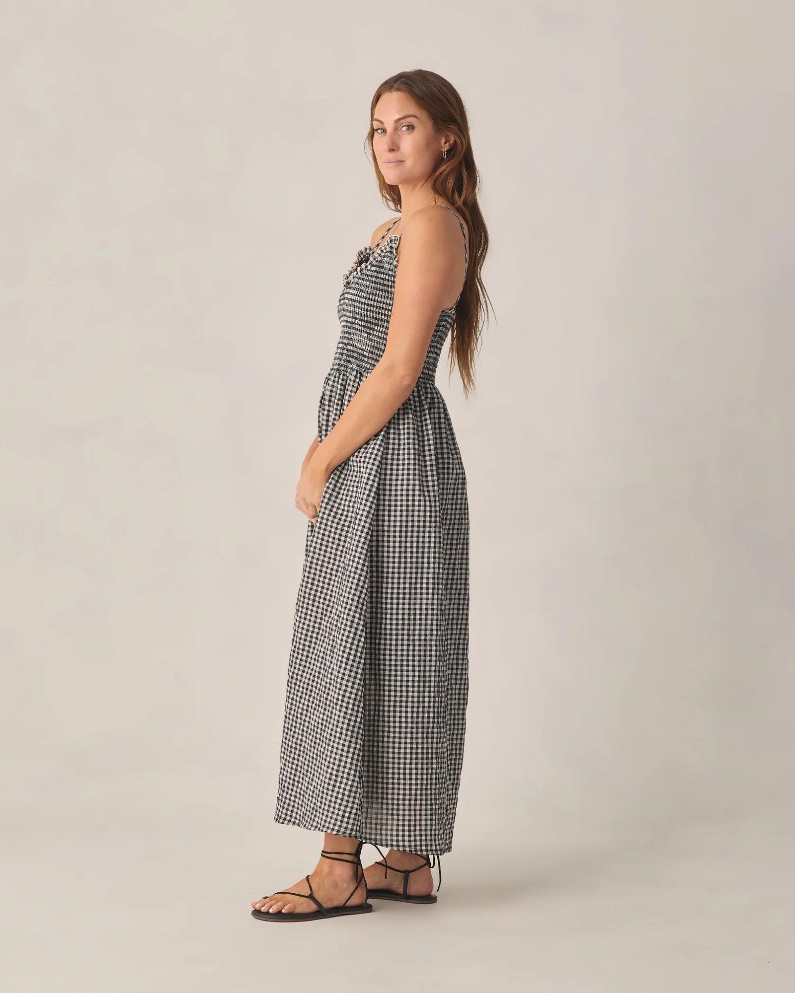 Rylee + Cru Chrissy Dress | Black Gingham