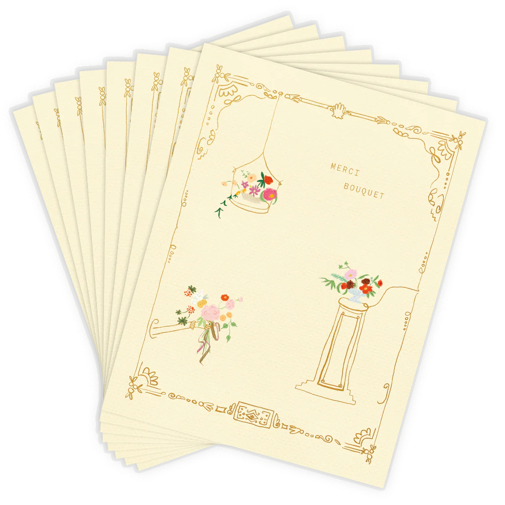 Merci Boquet Thank You Card SET