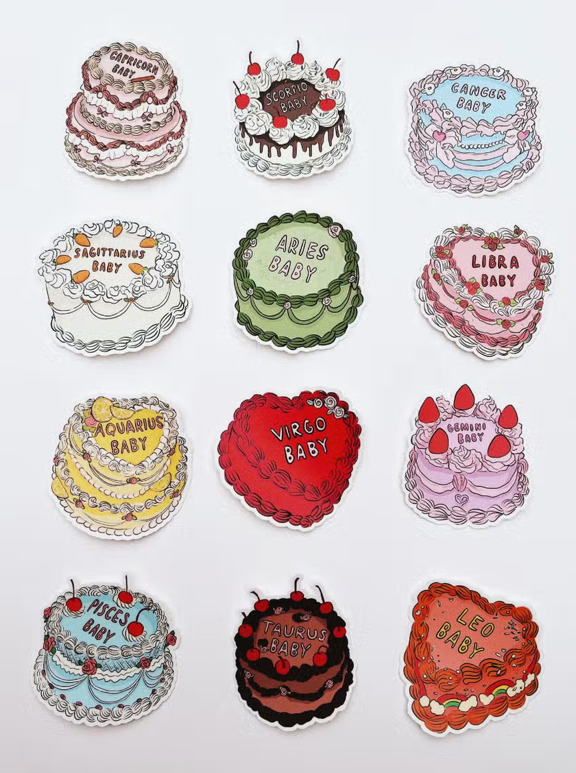 Zodiac Cake Stickers