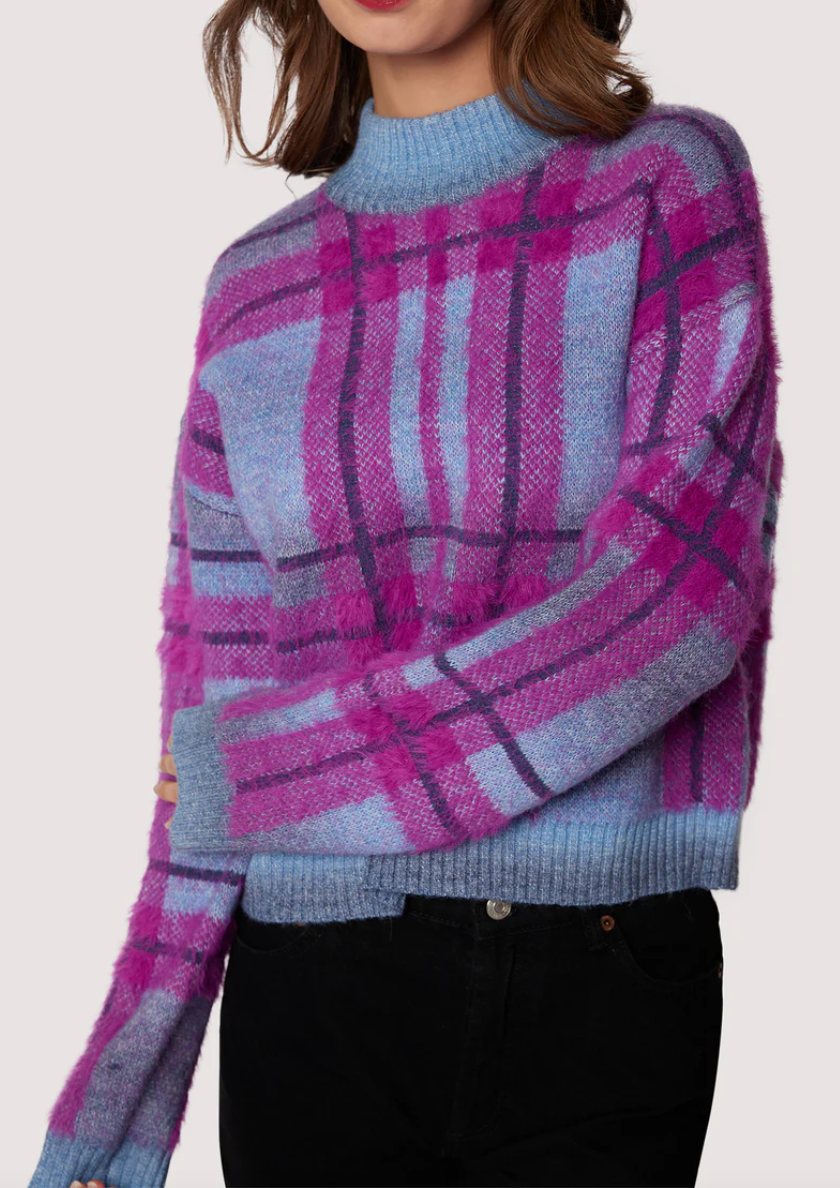 Purple Plaids Sweater | Lost + Wander