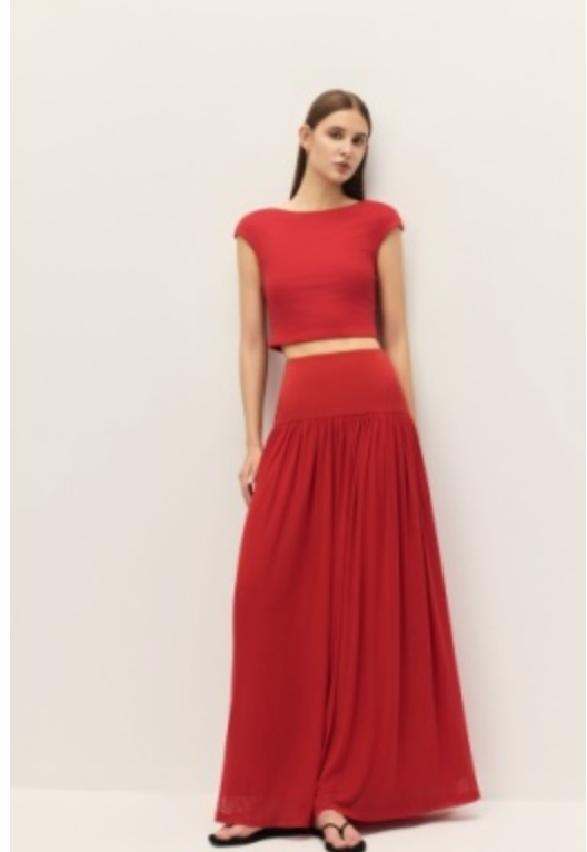 Elodie Darya Skirt | Coral Red
