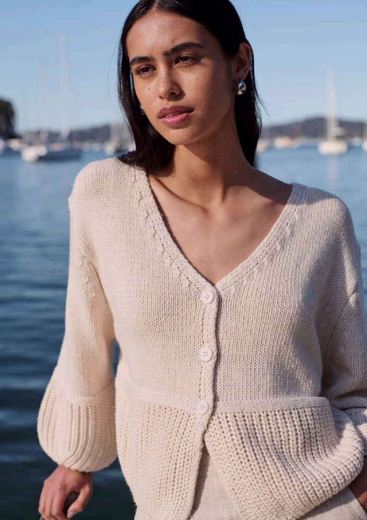 June Cream Cardigan