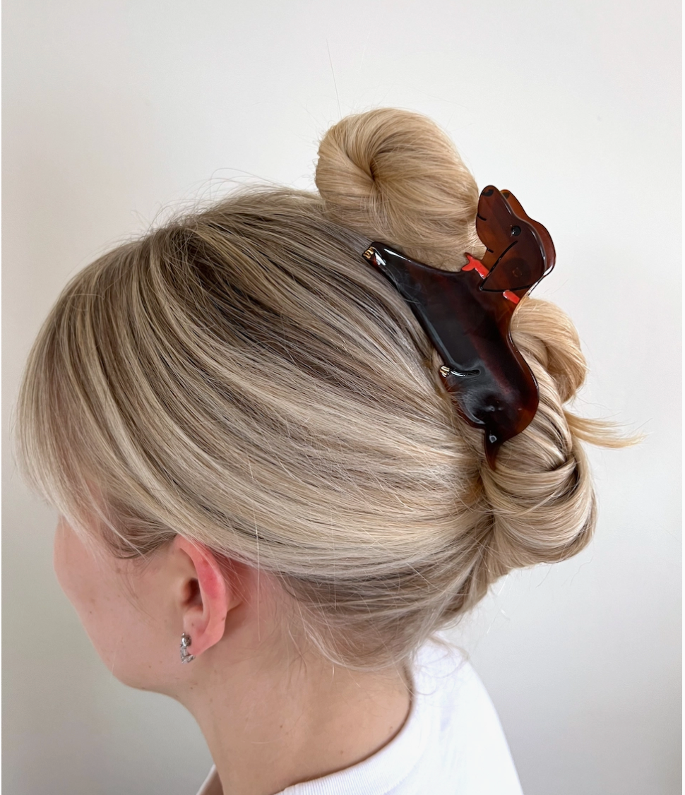 Hand-Painted Dachshund Claw Clip