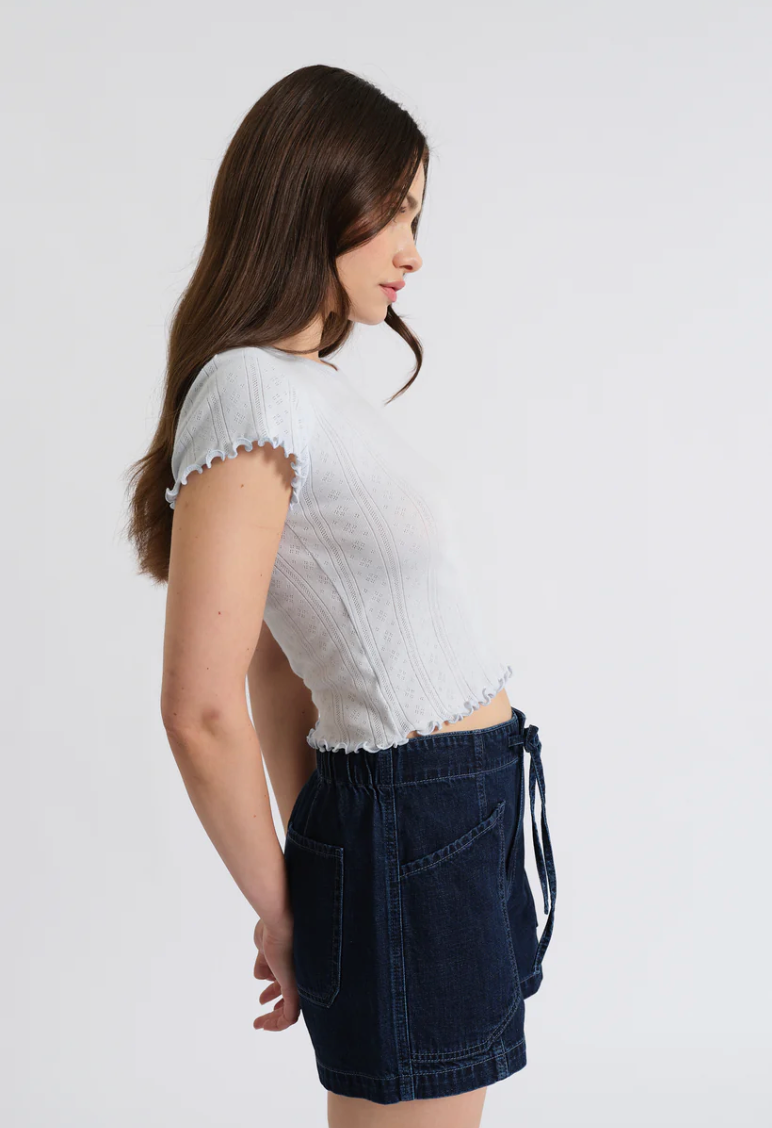 Daze Denim Lila Baby Tee | Powder Blue