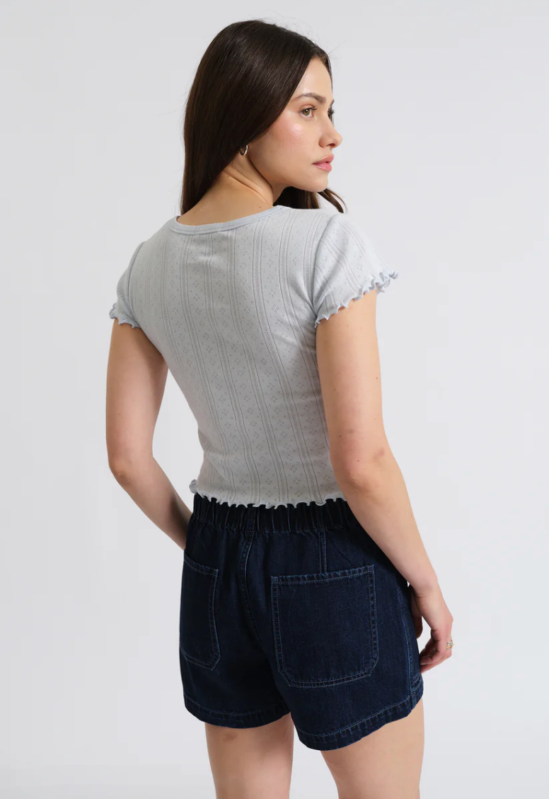 Daze Denim Lila Baby Tee | Powder Blue