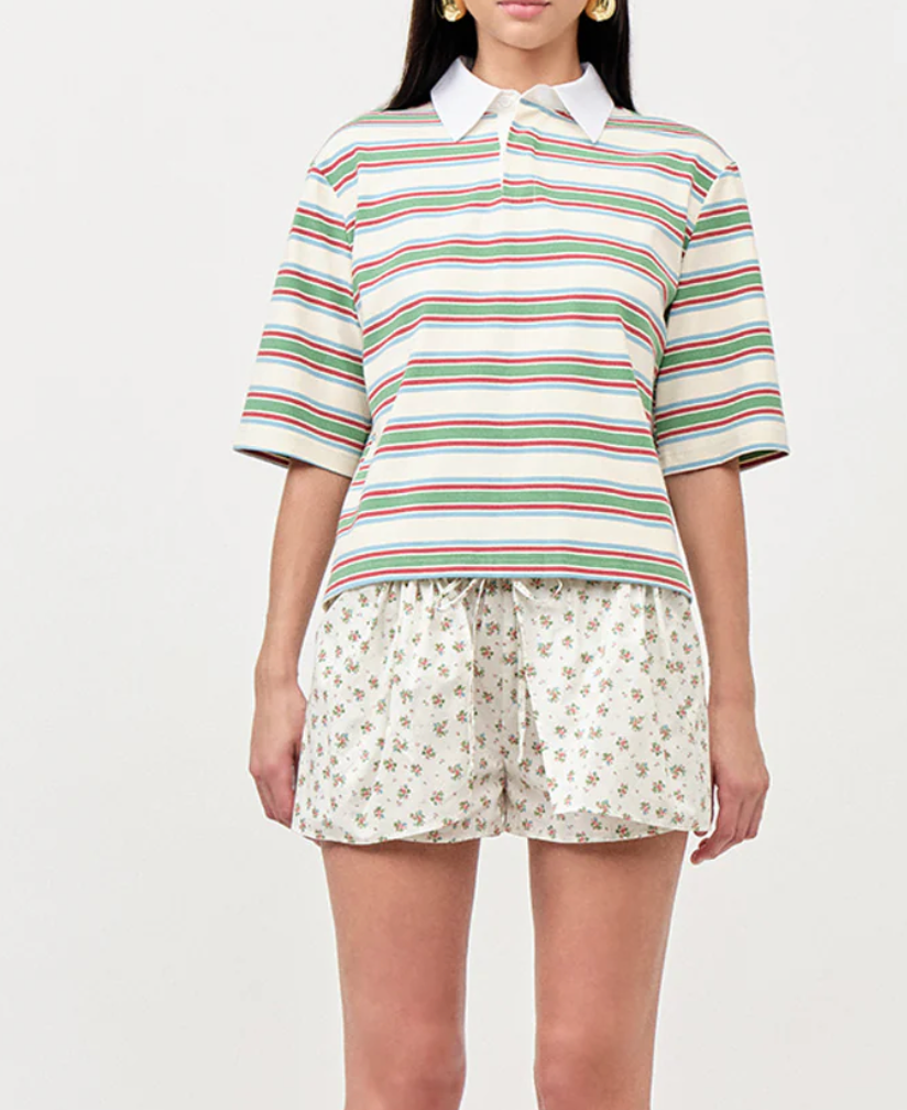 Maude Club| Frankie Top | Green+ White