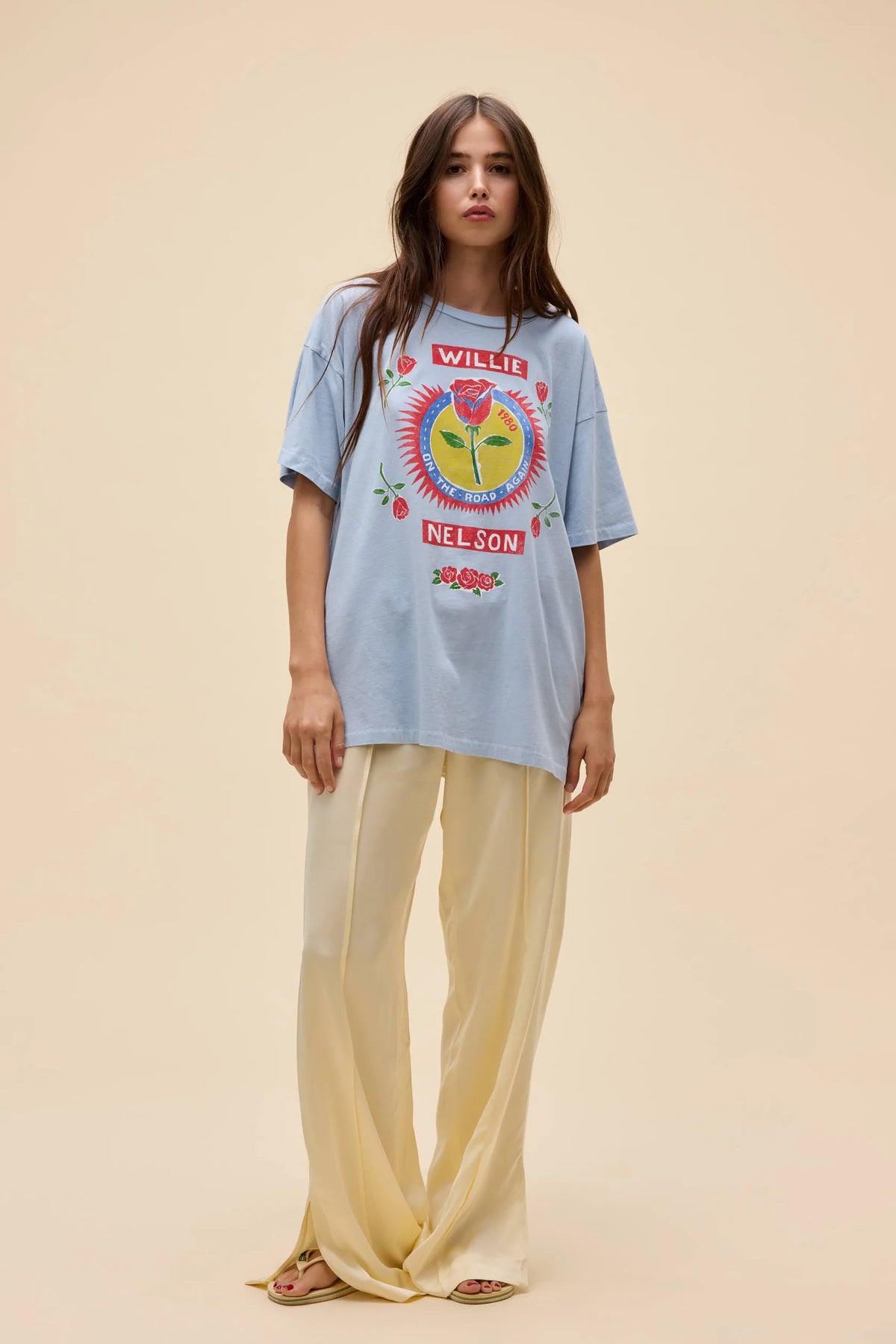 Daydreamer LA Willie Nelson Graphic Tee | Sky Way Blue