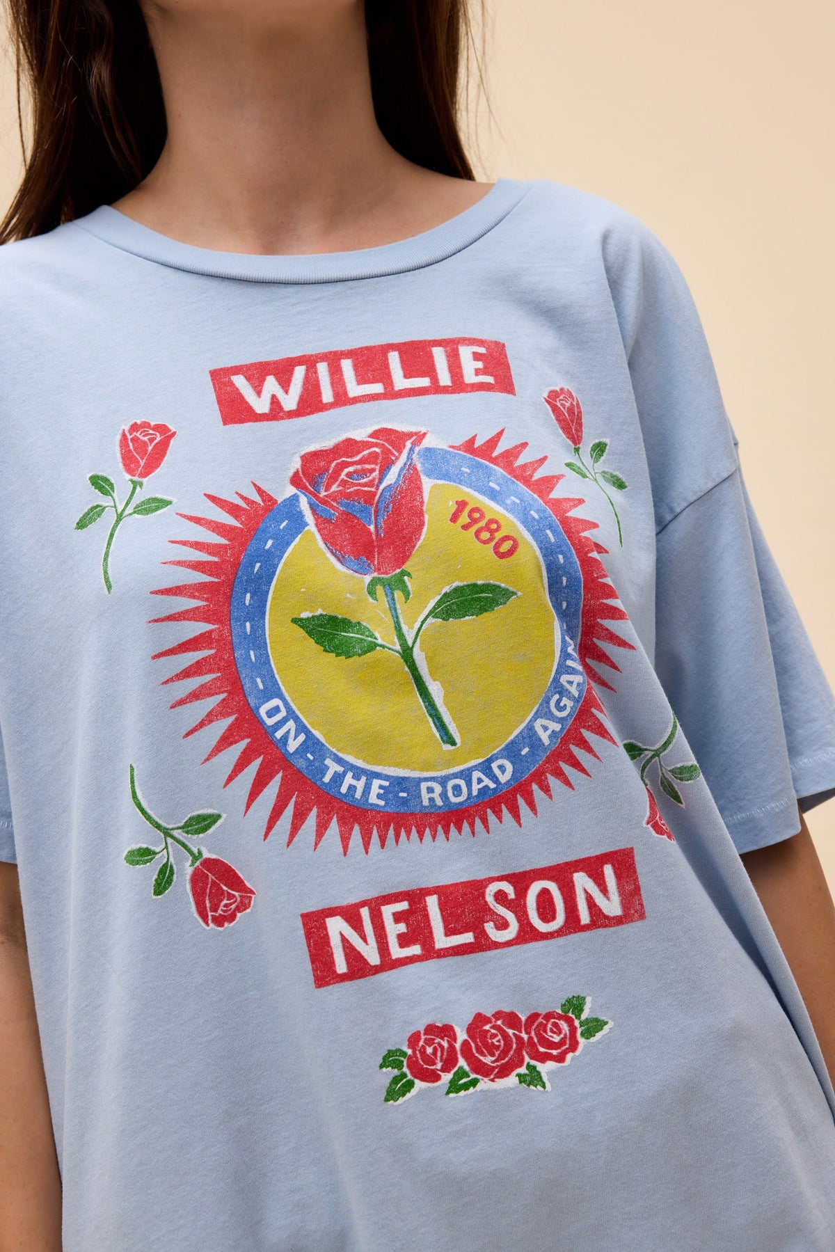 Daydreamer LA Willie Nelson Graphic Tee | Sky Way Blue