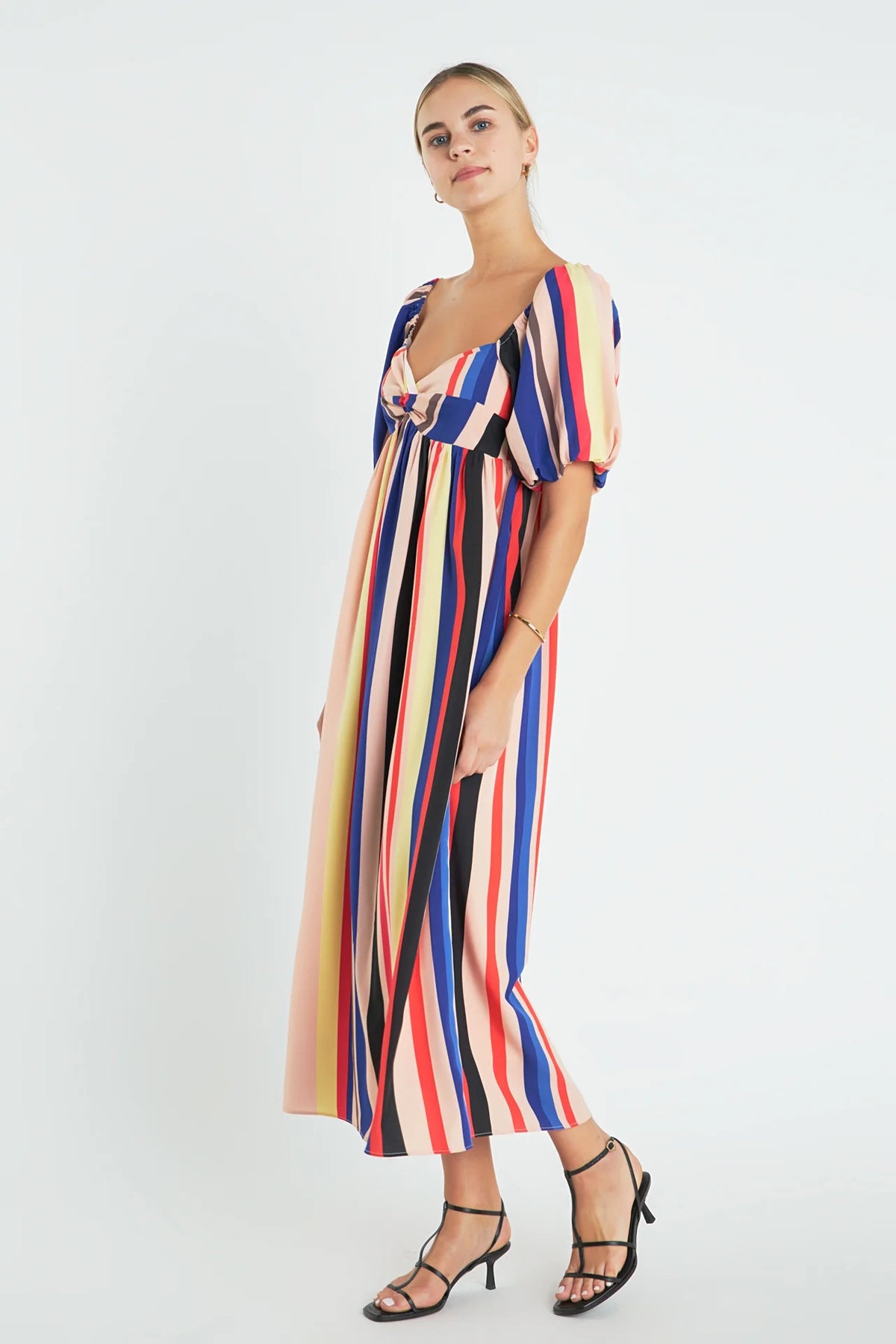 Multicolor Stripe Maxi Dress