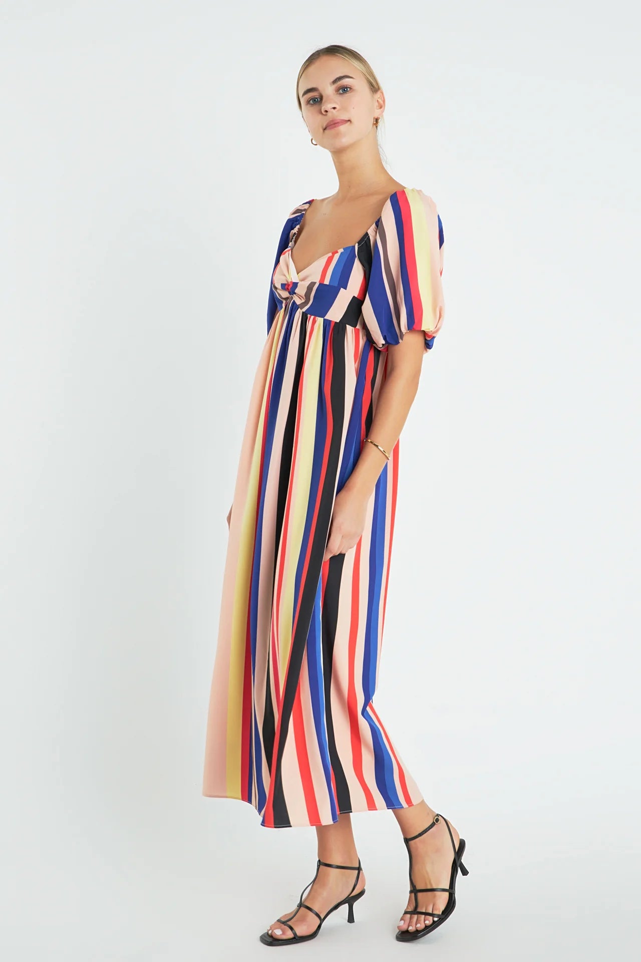 Multicolor Stripe Maxi Dress