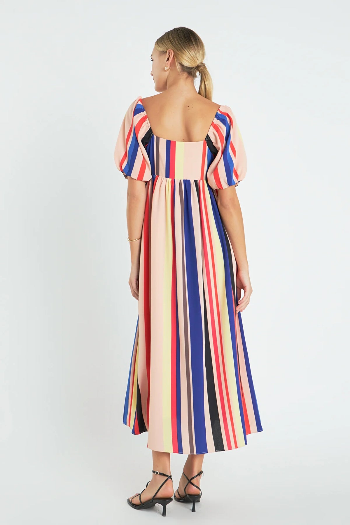 Multicolor Stripe Maxi Dress
