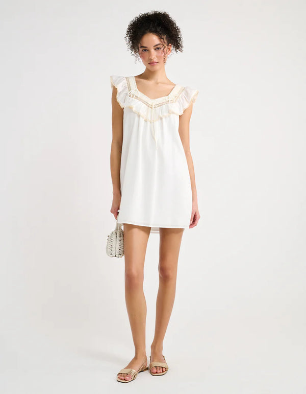 rumored darling mini dress Teacup This dreamy babydoll dress XmasDelivery Color:Yuzu AE Babydoll Puff-Sleeve Embroidered