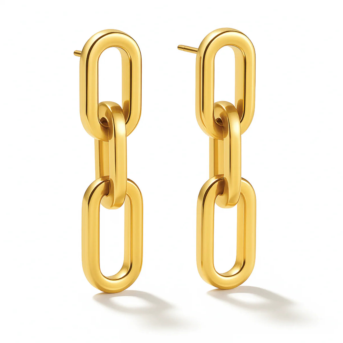 Ellie Vail Gage Oversized Link Earring | Gold