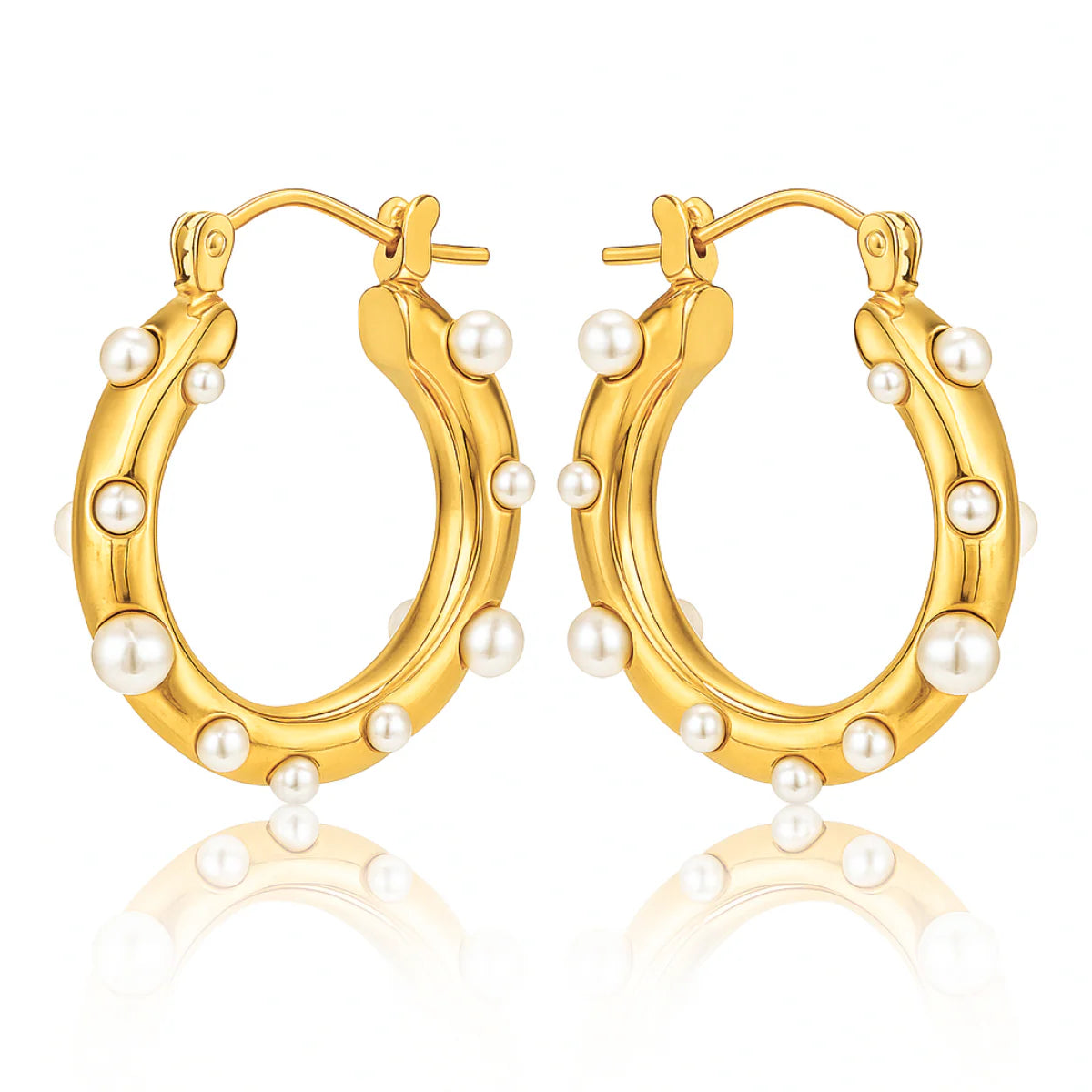 Ellie Vail Nicolette Pearl Hoop Earring