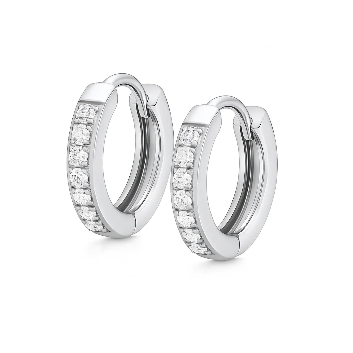 Ellie Vail Tinsley Huggie Hoop Earring | Silver