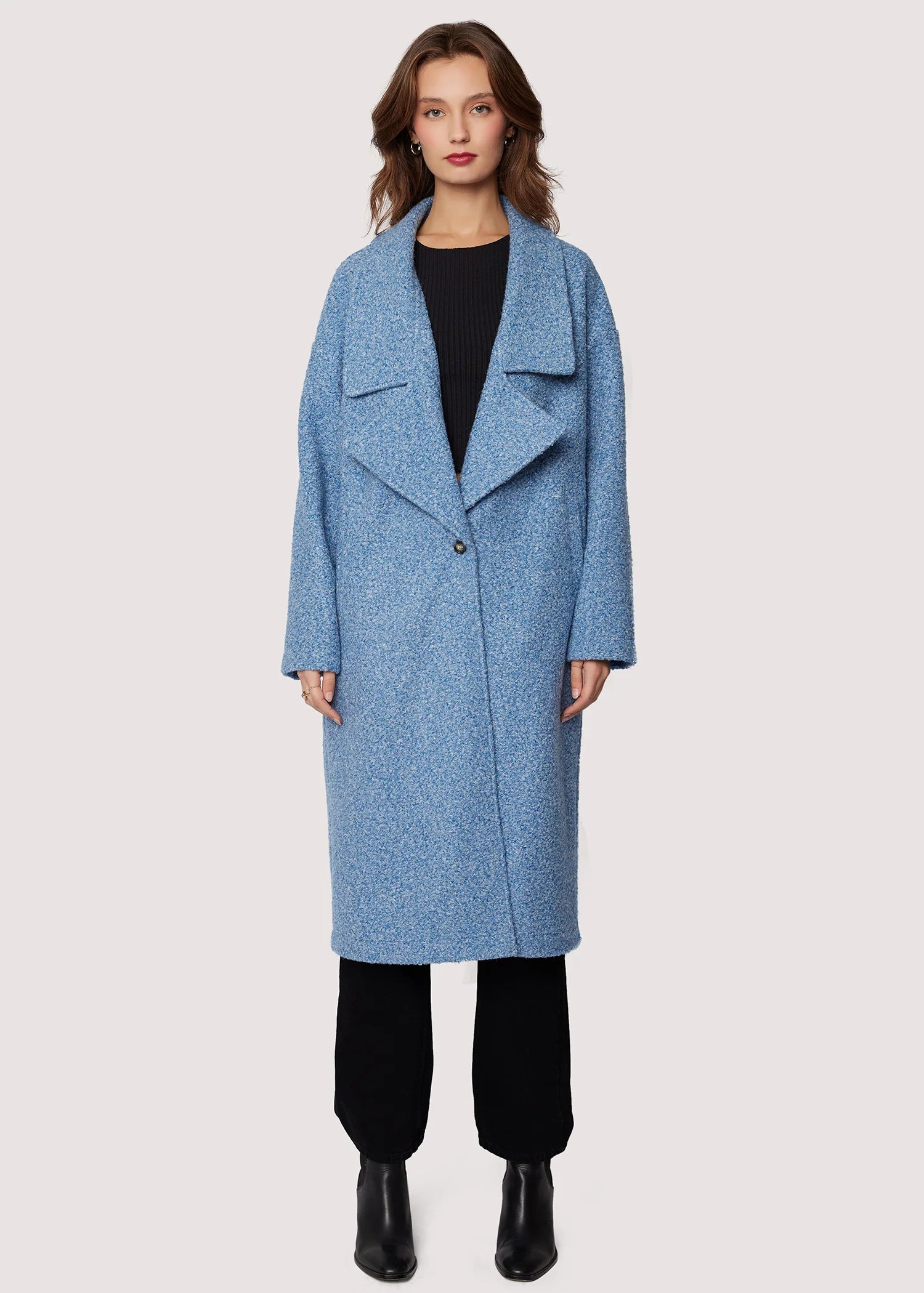 Blue Calf-Length Coat