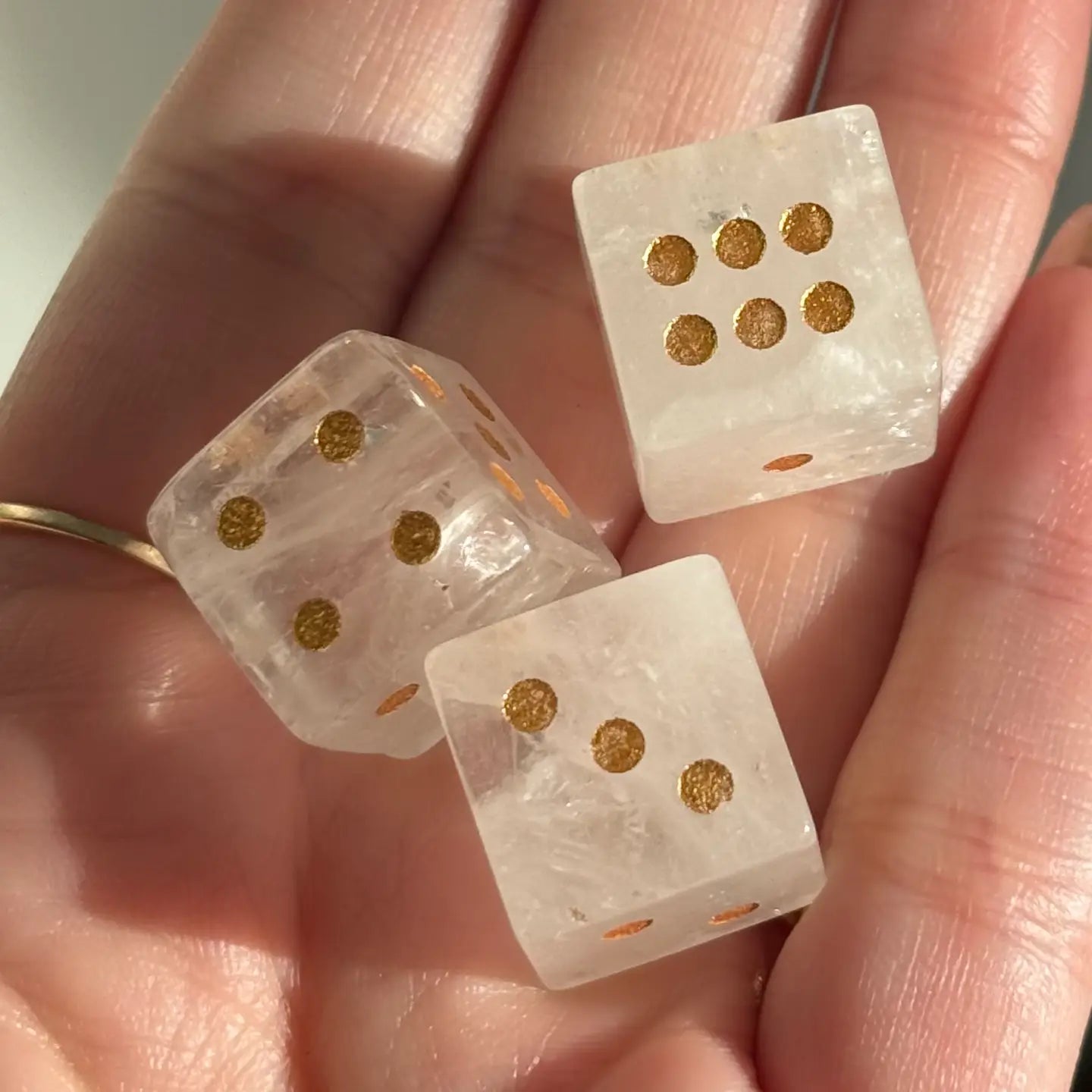 Clear Quartz Crystal Carved Dice | Mini Amplifying Stone