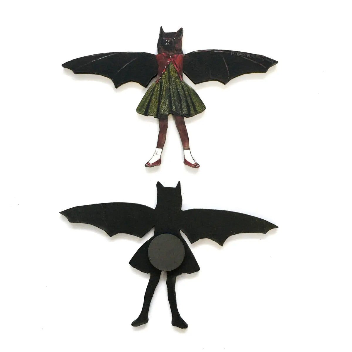 Wooden Magnet | Bat Girl