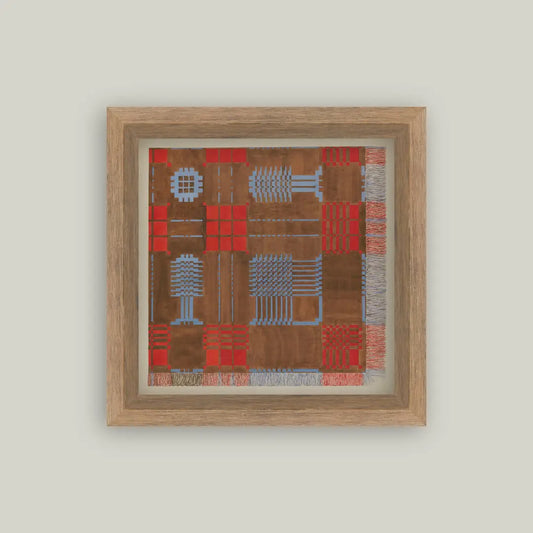 Woven Coverlet Art Print | 8"x8"