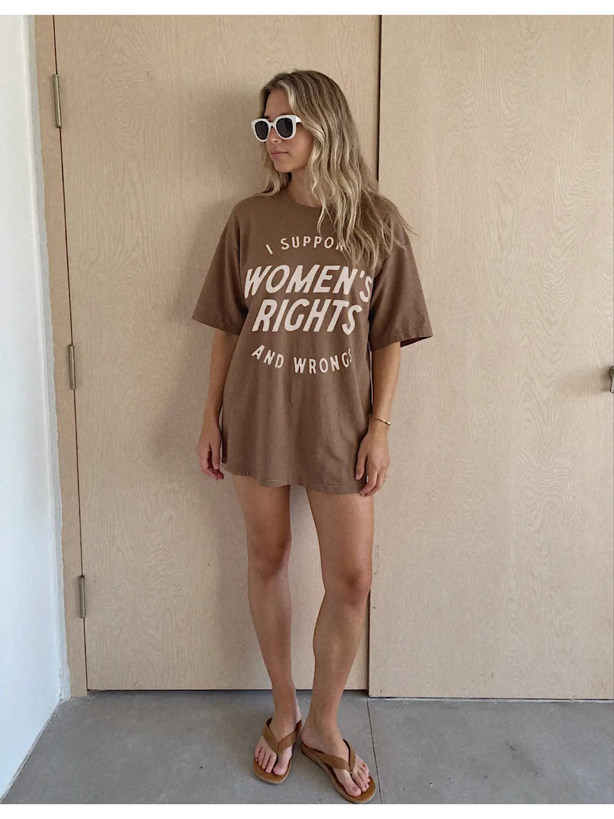 I Support Women's Rights And Wrongs Graphic Tee | Espresso