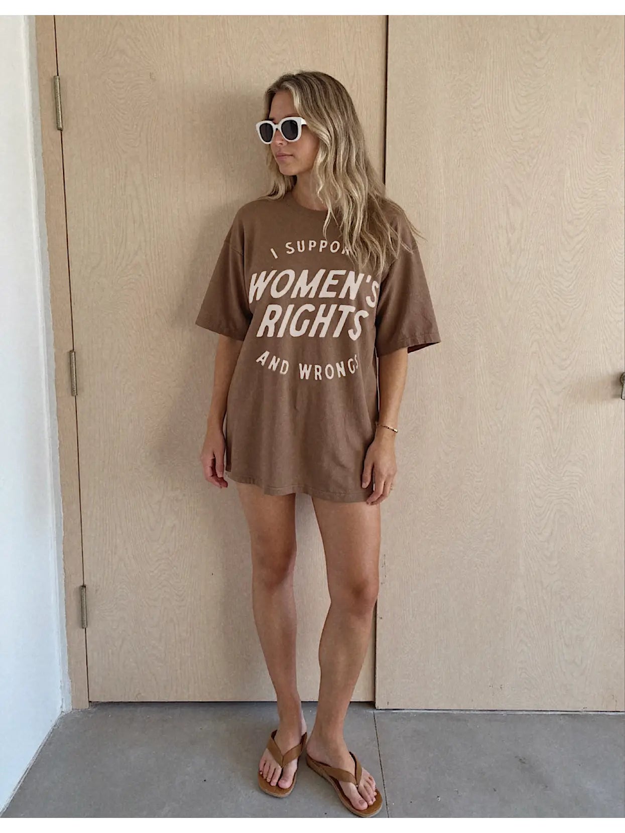 I Support Women's Rights And Wrongs Graphic Tee | Espresso